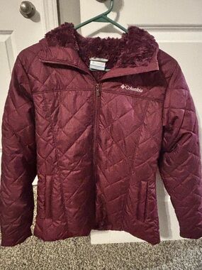 Columbia Quilted Faux-Fur Lined Jacket - Burgundy